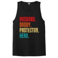 Husband Daddy Protector Hero Fathers Day Husband Birthday PosiCharge Competitor Tank