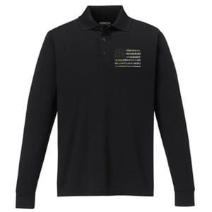 Husband Daddy Protector Hero Veteran Gift Performance Long Sleeve Polo