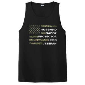 Husband Daddy Protector Hero Veteran Gift PosiCharge Competitor Tank