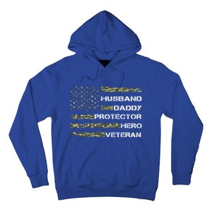 Husband Daddy Protector Hero Veteran Gift Hoodie