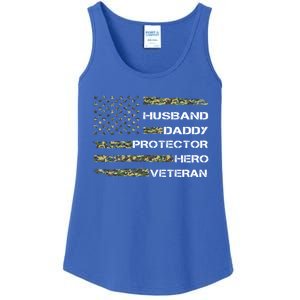 Husband Daddy Protector Hero Veteran Gift Ladies Essential Tank