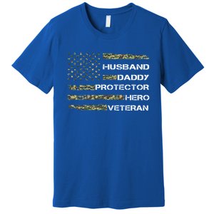 Husband Daddy Protector Hero Veteran Gift Premium T-Shirt