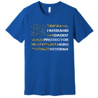 Husband Daddy Protector Hero Veteran Gift Premium T-Shirt