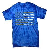 Husband Daddy Protector Hero Veteran Gift Tie-Dye T-Shirt