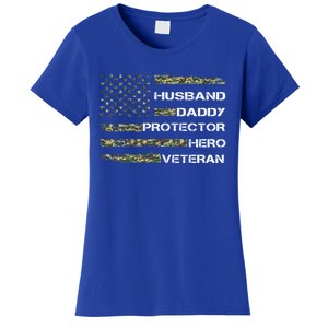 Husband Daddy Protector Hero Veteran Gift Women's T-Shirt