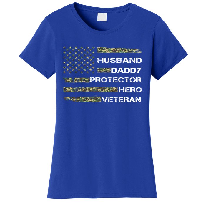 Husband Daddy Protector Hero Veteran Gift Women's T-Shirt