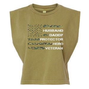 Husband Daddy Protector Hero Veteran Gift Garment-Dyed Women's Muscle Tee