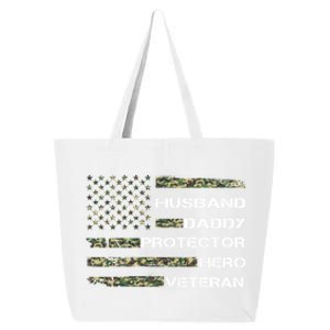 Husband Daddy Protector Hero Veteran Gift 25L Jumbo Tote