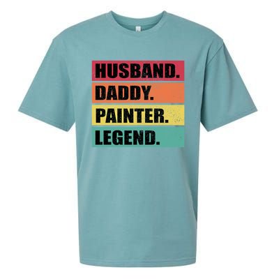 Husband Daddy Painter Legend Retro Fathers Day Great Gift Sueded Cloud Jersey T-Shirt