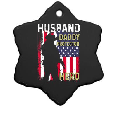 Husband Daddy Protector Ceramic Star Ornament