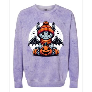 Halloween Dragon Pumpkin Colorblast Crewneck Sweatshirt