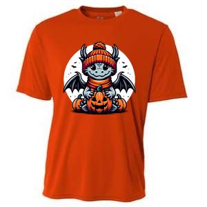 Halloween Dragon Pumpkin Cooling Performance Crew T-Shirt