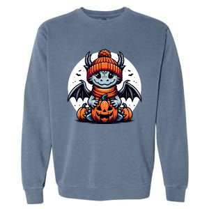 Halloween Dragon Pumpkin Garment-Dyed Sweatshirt