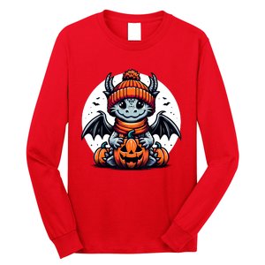 Halloween Dragon Pumpkin Long Sleeve Shirt