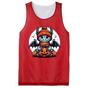 Halloween Dragon Pumpkin Mesh Reversible Basketball Jersey Tank