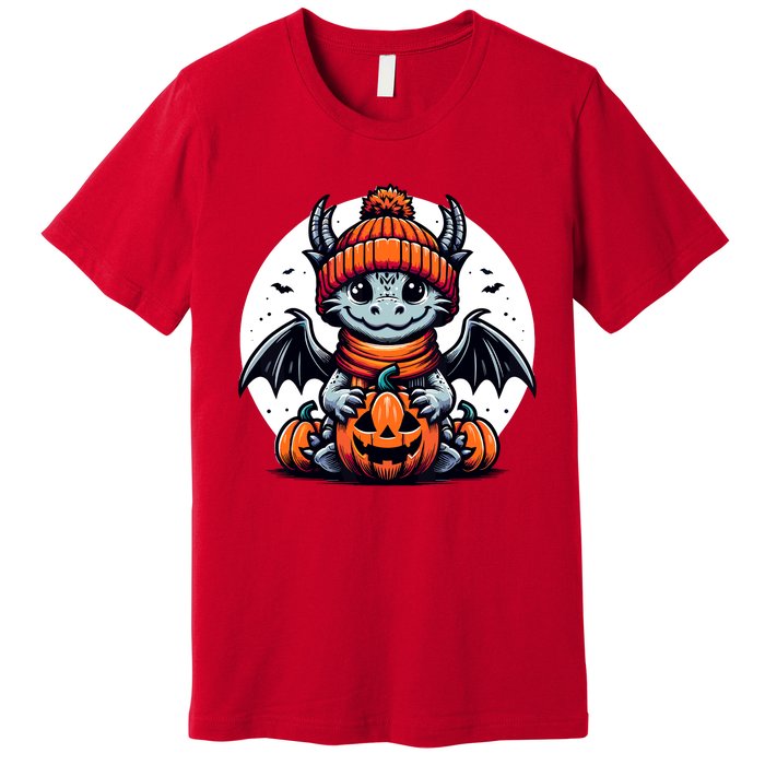 Halloween Dragon Pumpkin Premium T-Shirt