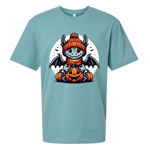 Halloween Dragon Pumpkin Sueded Cloud Jersey T-Shirt