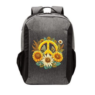 Hippie Daisy Peace Sign Retro Flower Sunflower Lovers Vector Backpack