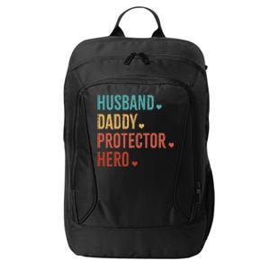 Husband Daddy Protector Hero Fathers Day camo City Backpack