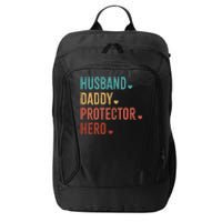 Husband Daddy Protector Hero Fathers Day camo City Backpack