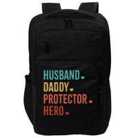 Husband Daddy Protector Hero Fathers Day camo Impact Tech Backpack