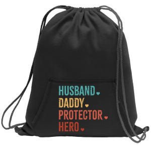 Husband Daddy Protector Hero Fathers Day camo Sweatshirt Cinch Pack Bag