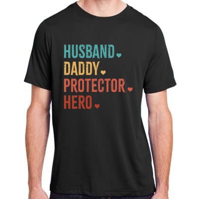 Husband Daddy Protector Hero Fathers Day camo Adult ChromaSoft Performance T-Shirt