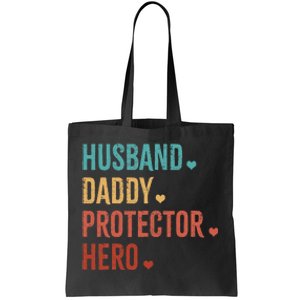 Husband Daddy Protector Hero Fathers Day camo Tote Bag