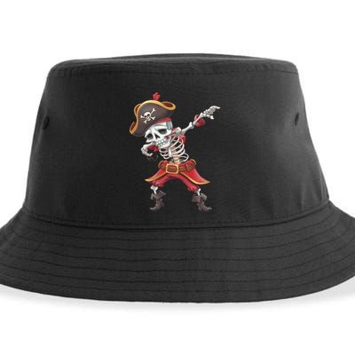 Halloween Dabbing Pirate Skeleton Funny Dab Funny Gift Sustainable Bucket Hat