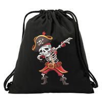 Halloween Dabbing Pirate Skeleton Funny Dab Funny Gift Drawstring Bag