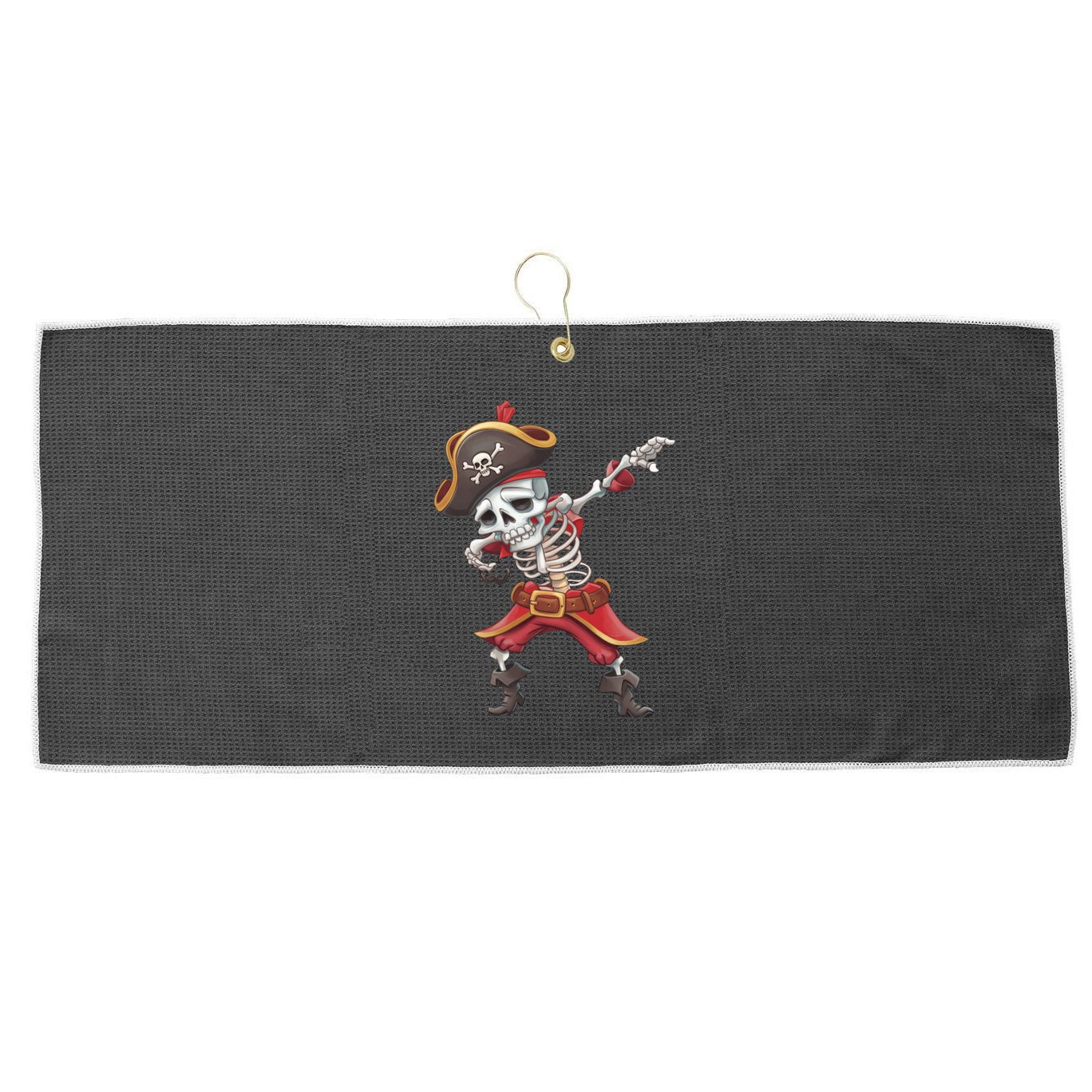 Halloween Dabbing Pirate Skeleton Funny Dab Funny Gift Large Microfiber Waffle Golf Towel