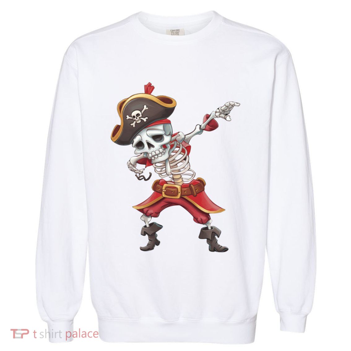 Halloween Dabbing Pirate Skeleton Funny Dab Funny Gift Garment-Dyed Sweatshirt