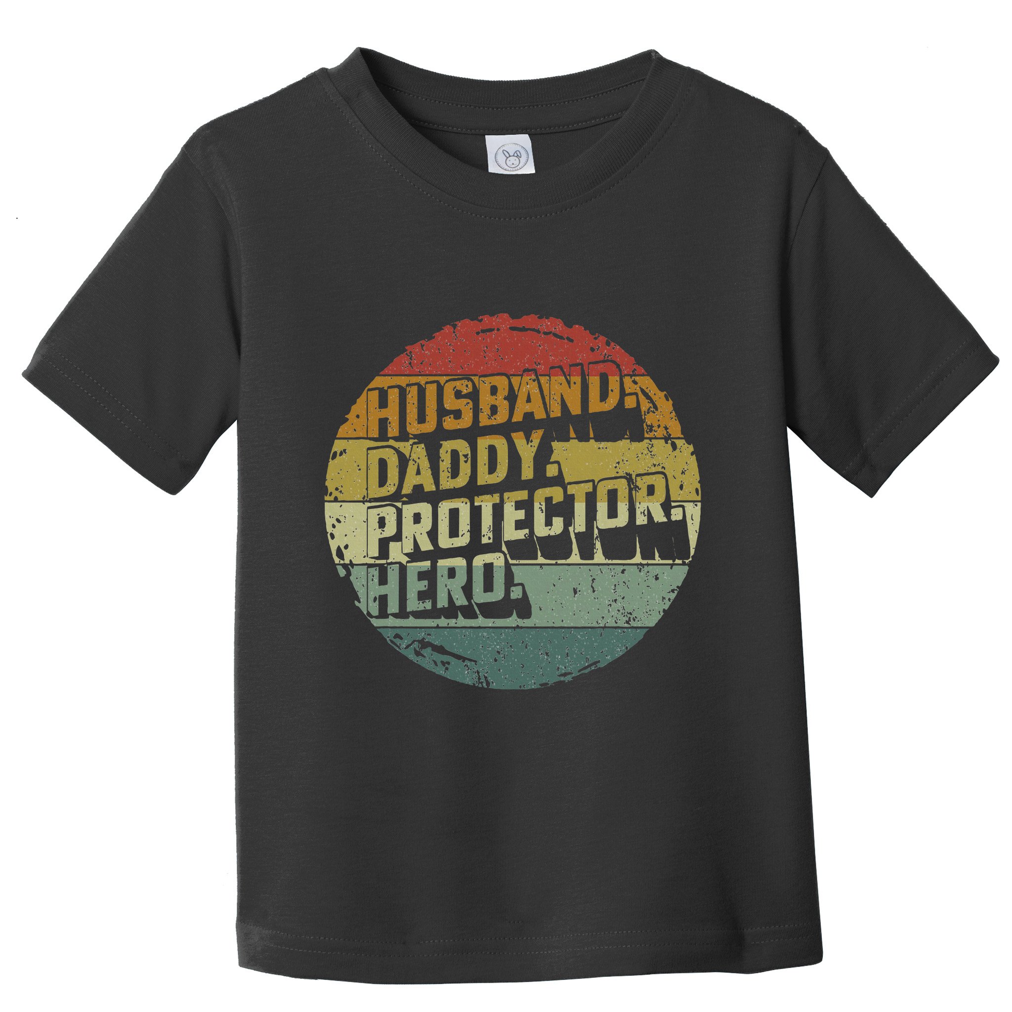 Husband Daddy Protector Hero Fathers Day Vintage Toddler T-Shirt