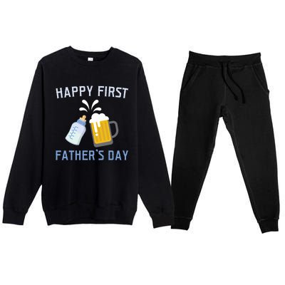 Husband Daddy Protector Hero Love Family Design Gift Premium Crewneck Sweatsuit Set