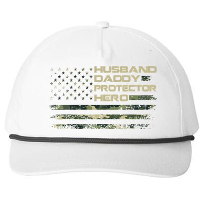 Husband Daddy Protector Hero Fathers Day Snapback Five-Panel Rope Hat