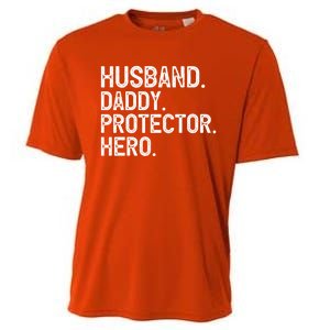 Husband Daddy Protector Hero Cool Gift Cooling Performance Crew T-Shirt