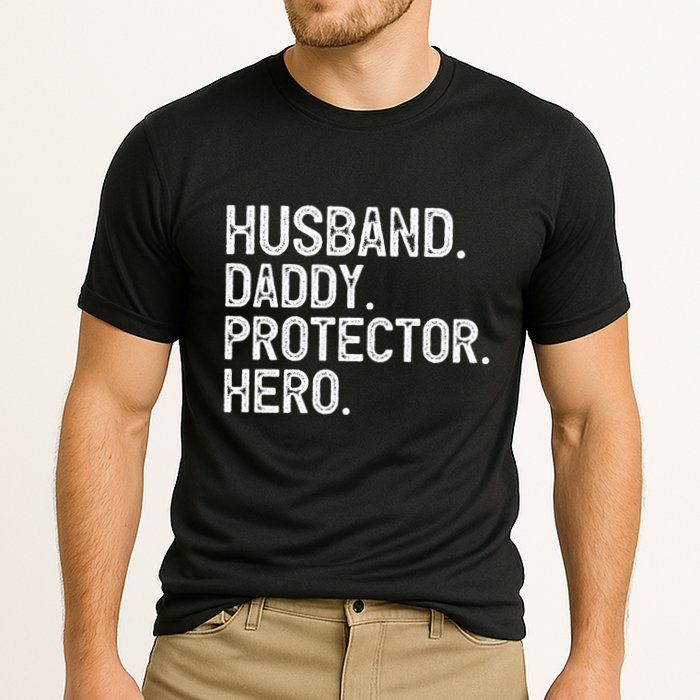 Husband Daddy Protector Hero Cool Gift Cooling Performance Crew T-Shirt