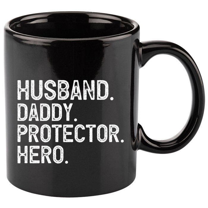 Husband Daddy Protector Hero Cool Gift 11oz C Handle Ceramic Mug