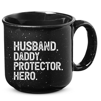 Husband Daddy Protector Hero Cool Gift 15oz Campfire Ceramic Mug