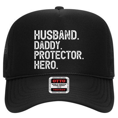 Husband Daddy Protector Hero Cool Gift Trucker Hat