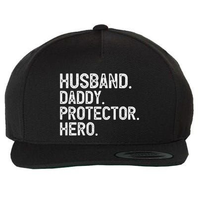 Husband Daddy Protector Hero Cool Gift Wool Snapback Cap