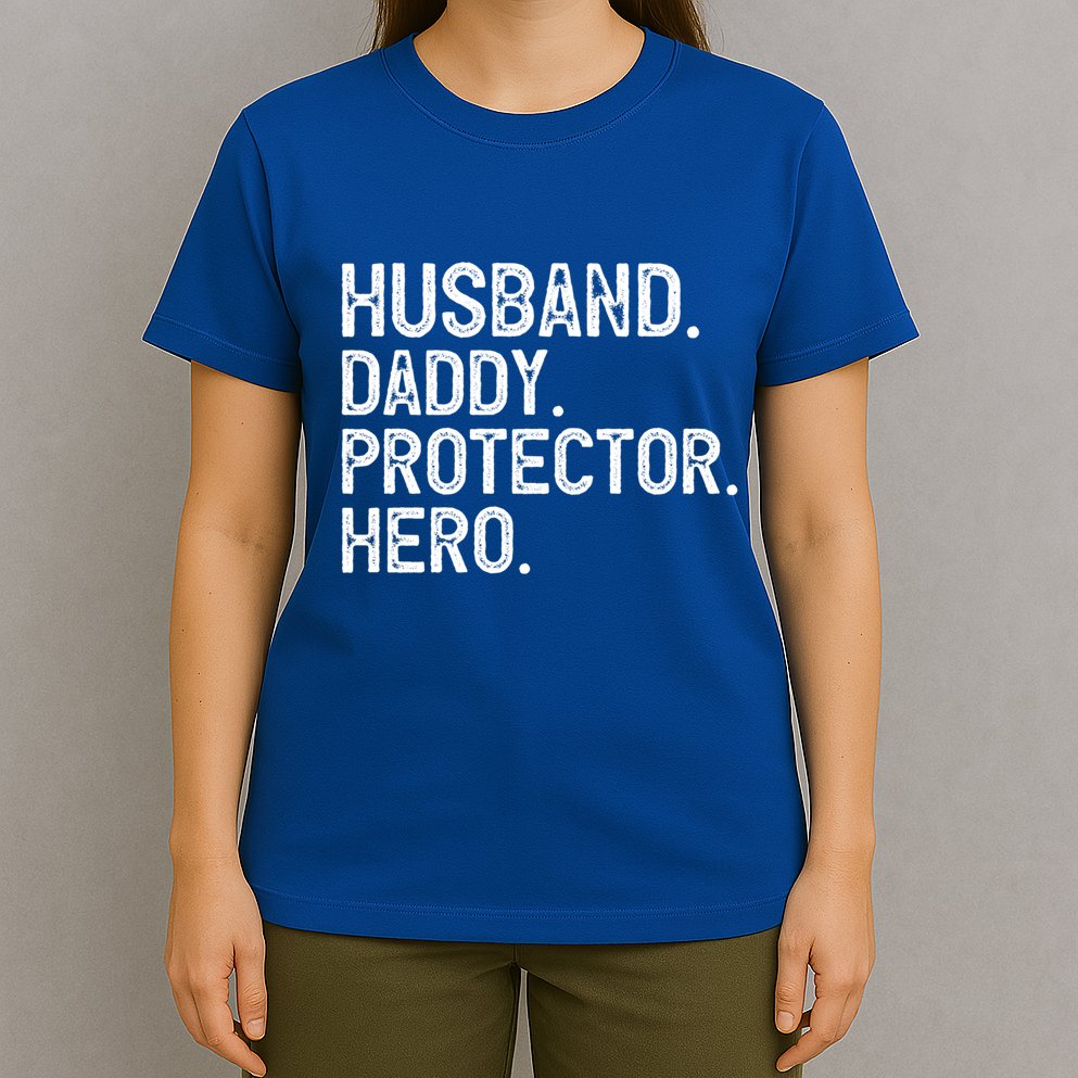 Husband Daddy Protector Hero Cool Gift T-Shirt