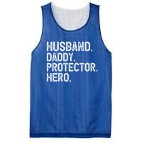 Husband Daddy Protector Hero Cool Gift Mesh Reversible Basketball Jersey Tank