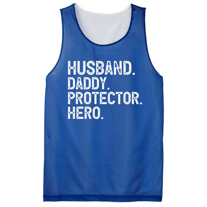 Husband Daddy Protector Hero Cool Gift Mesh Reversible Basketball Jersey Tank