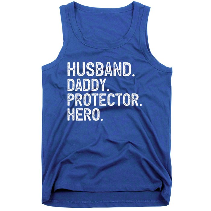 Husband Daddy Protector Hero Cool Gift Tank Top