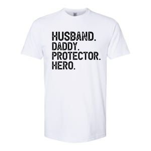 Husband Daddy Protector Hero Cool Gift Softstyle CVC T-Shirt