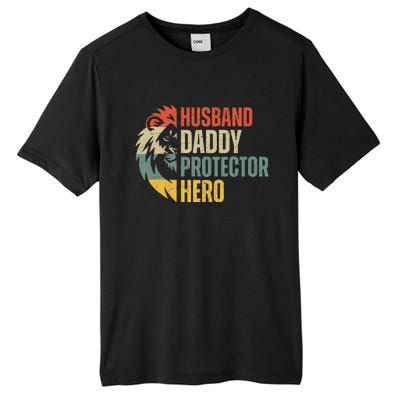 Husband Daddy Protector Hero Retro Father's Day Tall Fusion ChromaSoft Performance T-Shirt