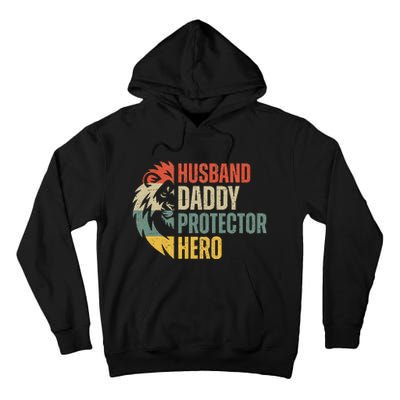 Husband Daddy Protector Hero Retro Father's Day Tall Hoodie