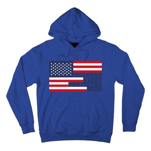 Husband Daddy Protector Hero Flag Patriotic Dad Cute Gift Hoodie