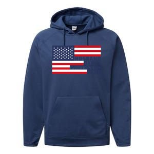 Husband Daddy Protector Hero Flag Patriotic Dad Cute Gift Performance Fleece Hoodie